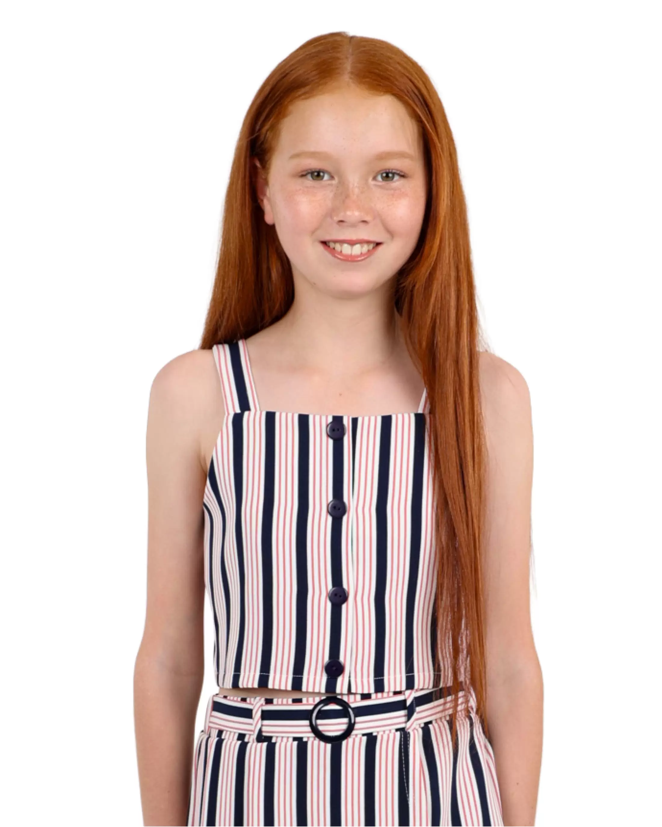 Strappy Crop Striped Top