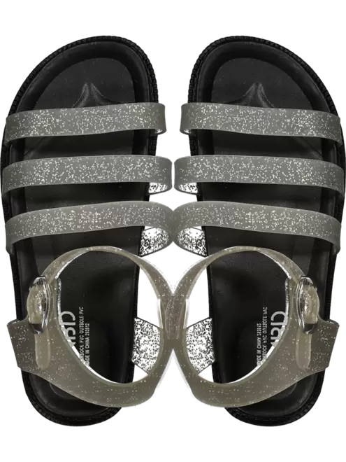 Metallic Silver Strapped Sandals