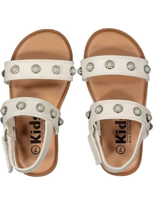 White Pearl Strapped Sandals