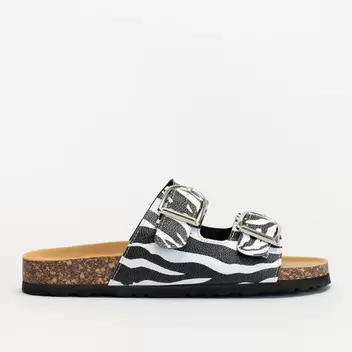 DOUBLE BUCKLE WITH ZEBRA PRINT