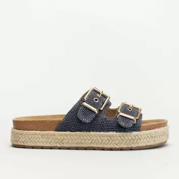 Double Buckle with Espadrlle Platform