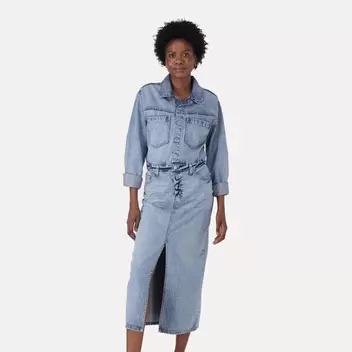 Levi's® Women's Denim Midi Shirt Dress - Med Indigo - Worn In