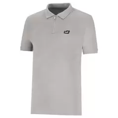 Puma Basic Pique Zip Golfer Mens Grey/Echo