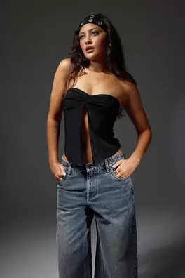 Knot Front Split Bandeau