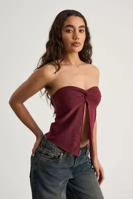 Knot Front Split Bandeau