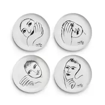 SIDE PLATE SET OF 4heritage sketchbook mix