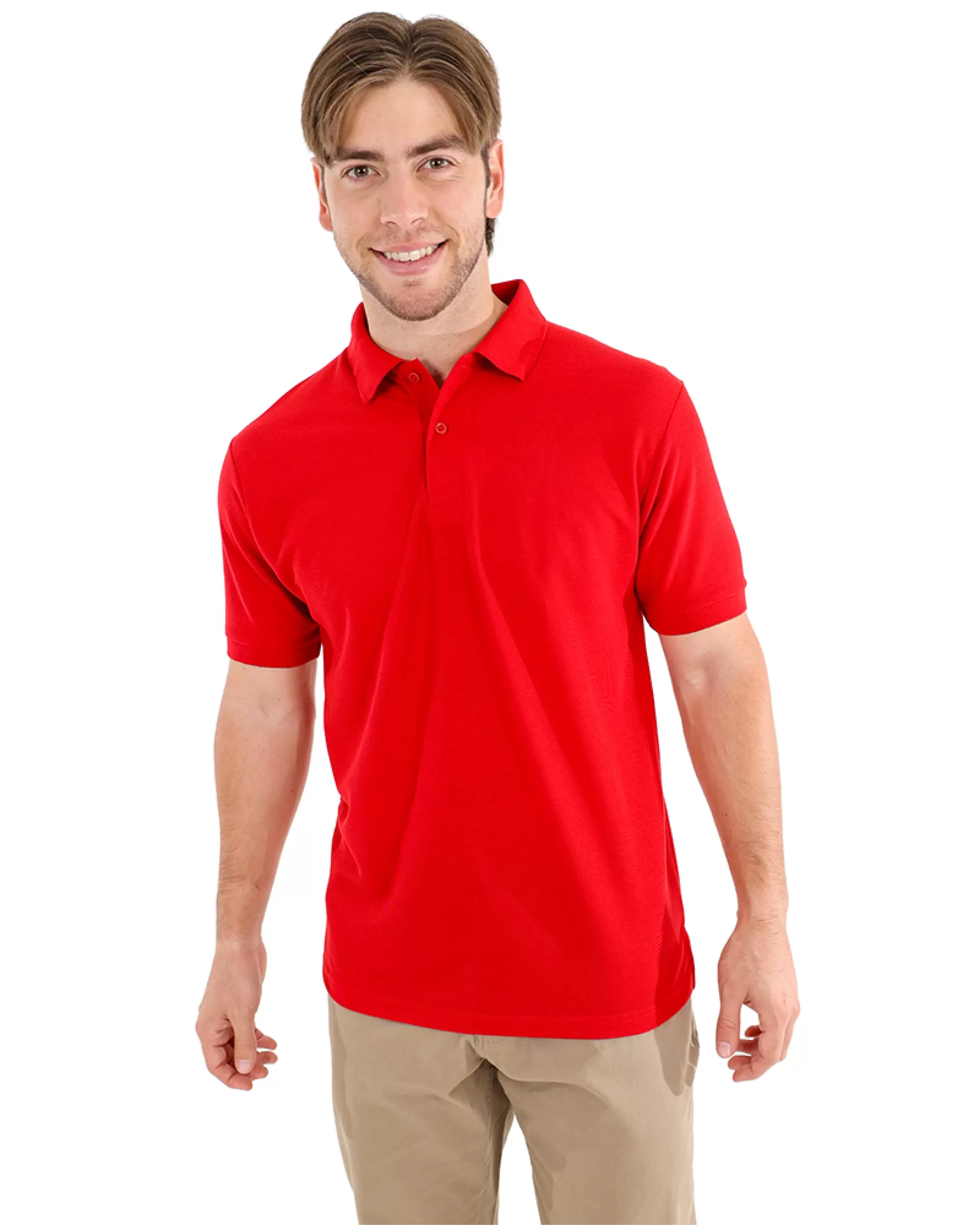 Pique Dark Red Short Sleeve Golfer
