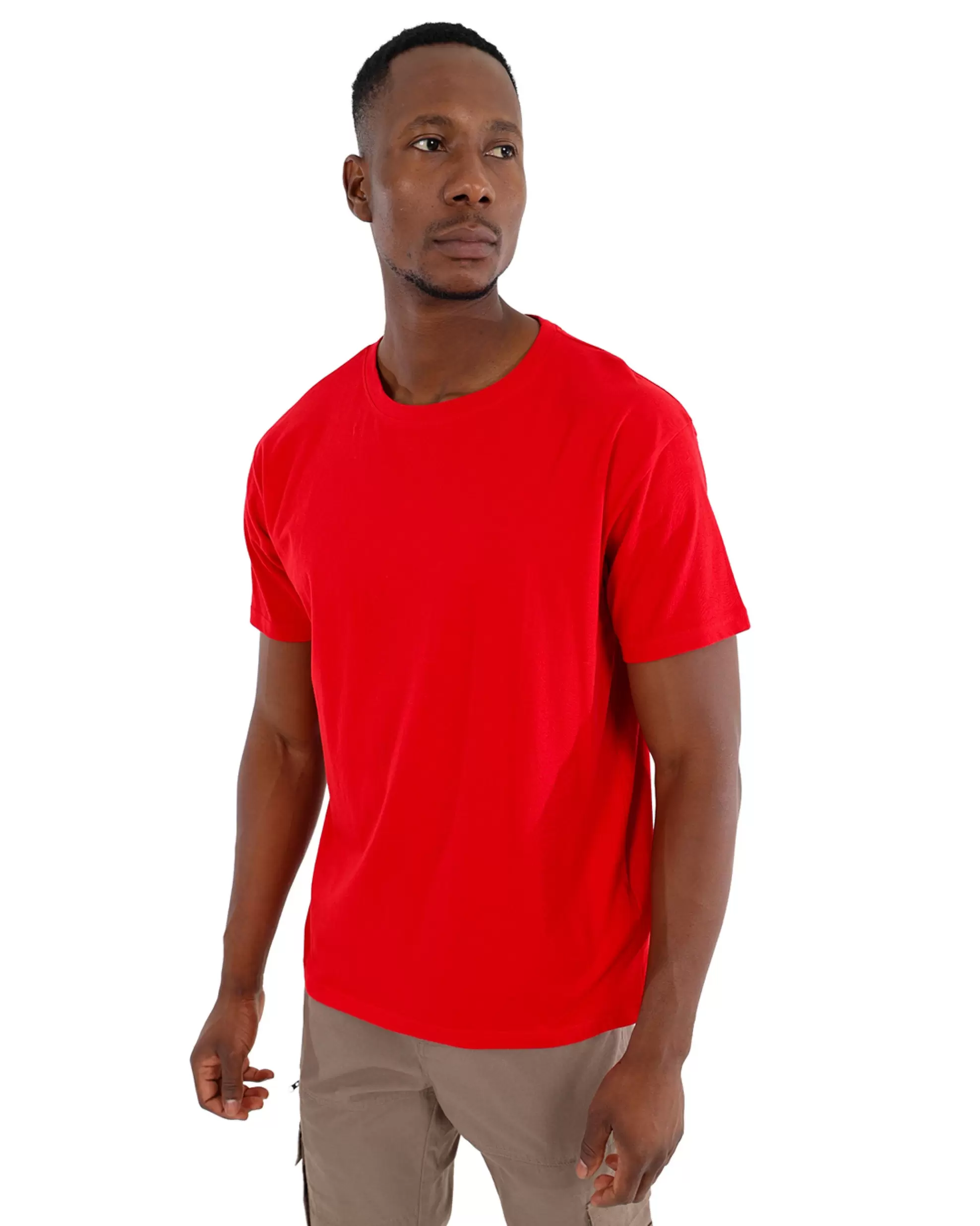 Short Sleeve Red Cotton T-Shirt