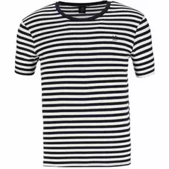 London Republic Nautical Stripe Mens T-Shirt White/Navy