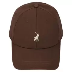 Polo 6 Panel Peak Structured Cap Dark Brown