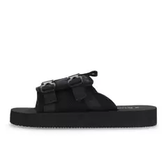 Jonathan D Mens Buckle Sandal Black