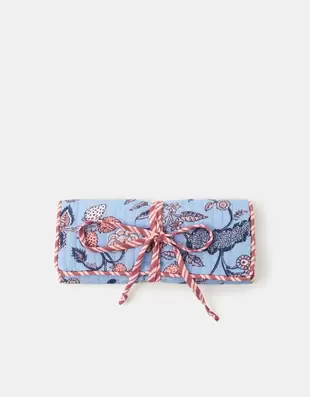Floral Quilted Jewellery Roll