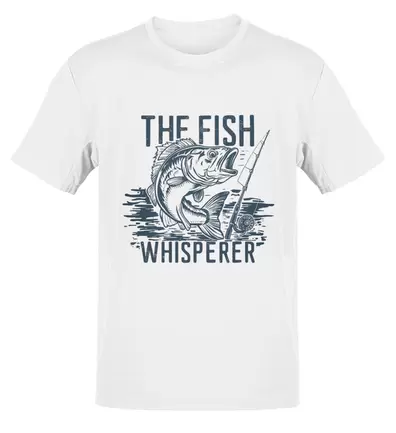 The Fish Whisperer Funny Fishing T-Shirt - White