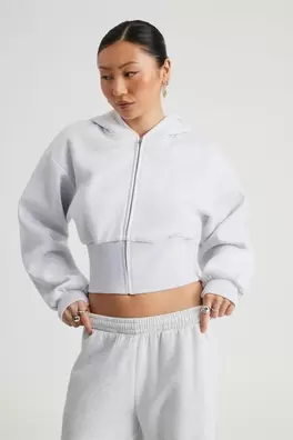 Authentics Shrunken Zip Through Hoodie