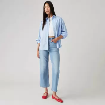 Levi's® Women's Ribcage Straight Ankle Jeans - Med Indigo - Worn In