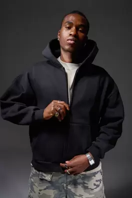 Authentics Oversized Zip Thru Hoodie