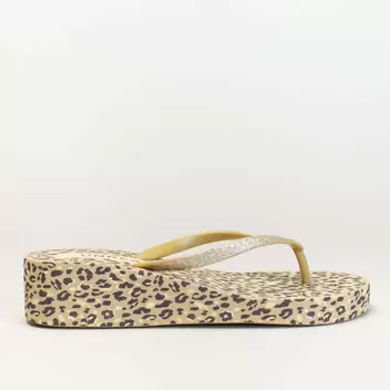 Toe Thong Printed Wedge