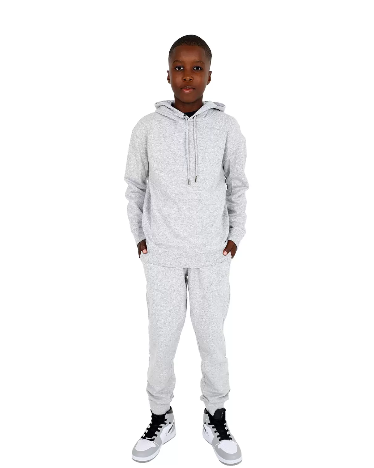 Grey Brushed Fleece Active Joggers