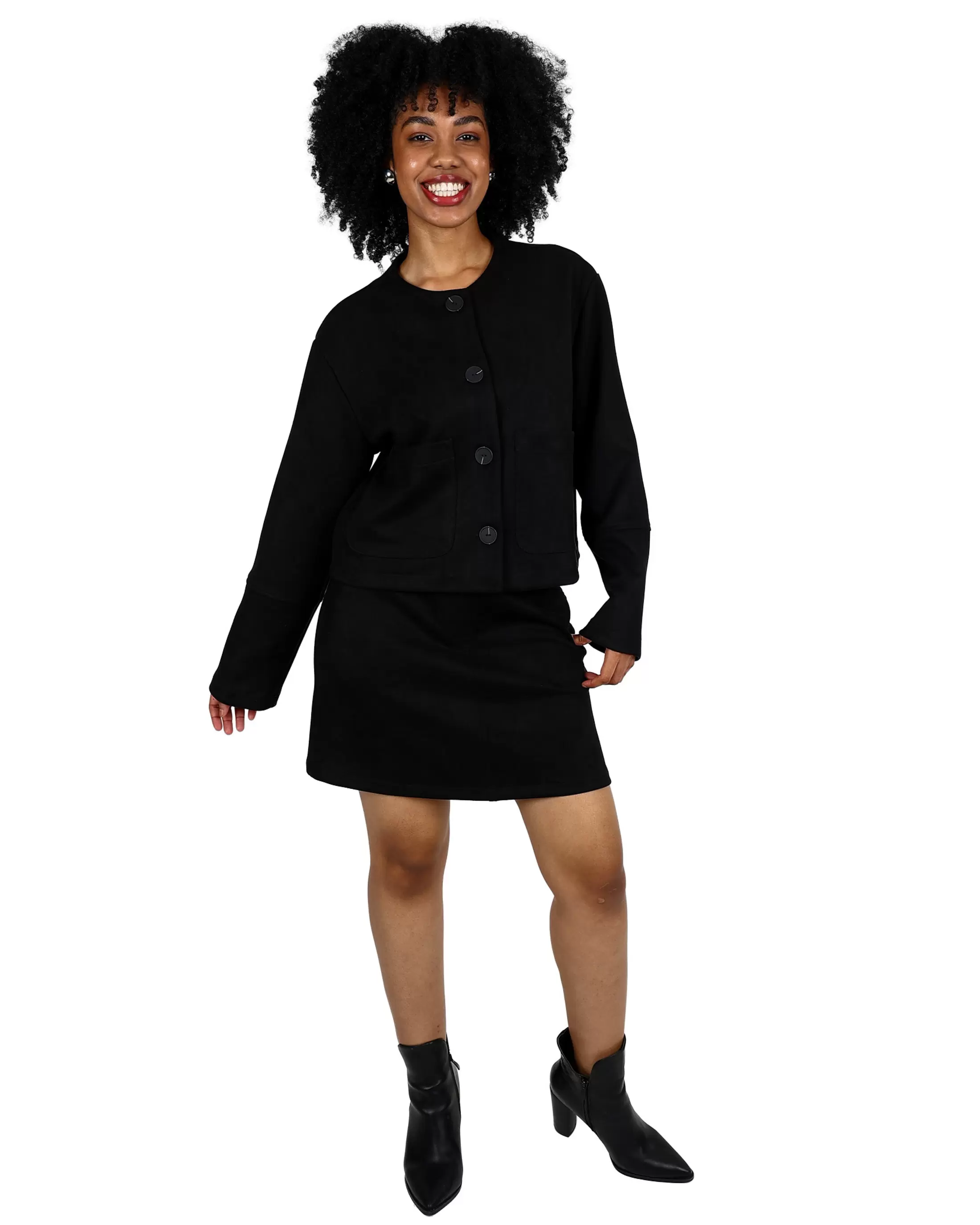 Black Suede Mini Skirt