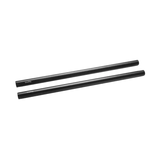 15mm Aluminum Rod (Pair, Black, 30cm)