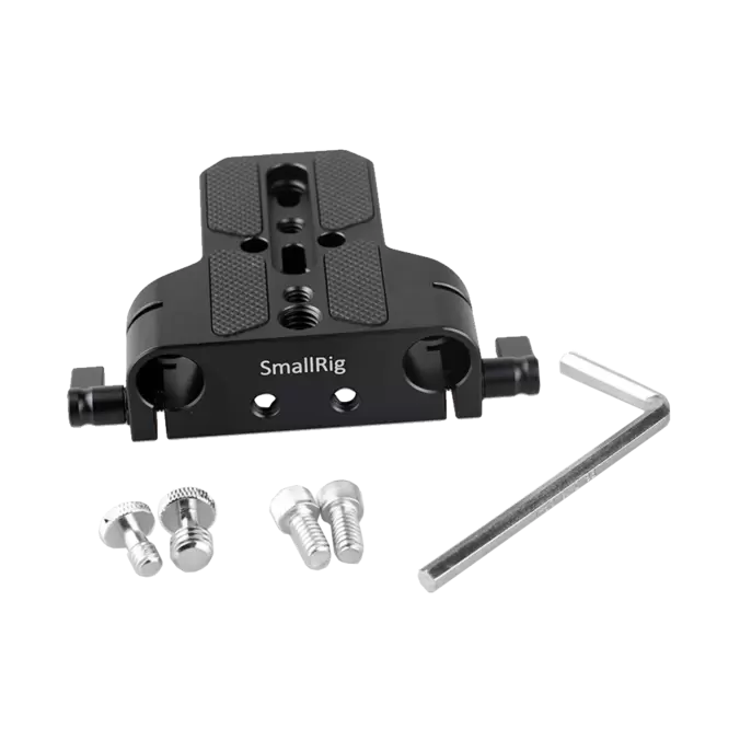 Compact Camera Baseplate with 15mm LWS Rod Clamp