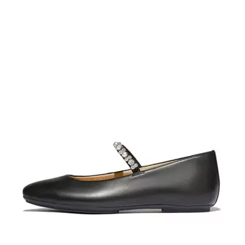 Fitflop black DELICATO crystal soft-leather mary janes