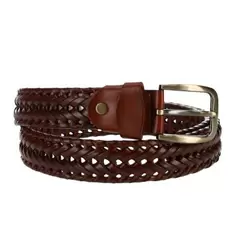Cantarelli 35mm Weaved Leather Belt Tan
