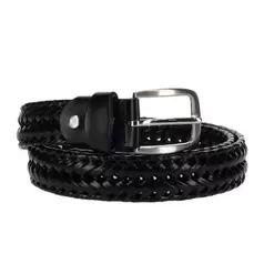 Cantarelli 35mm Weaved Leather Belt Black