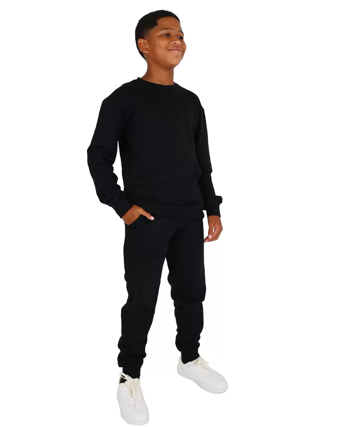 Black Brushed Fleece Active Joggers