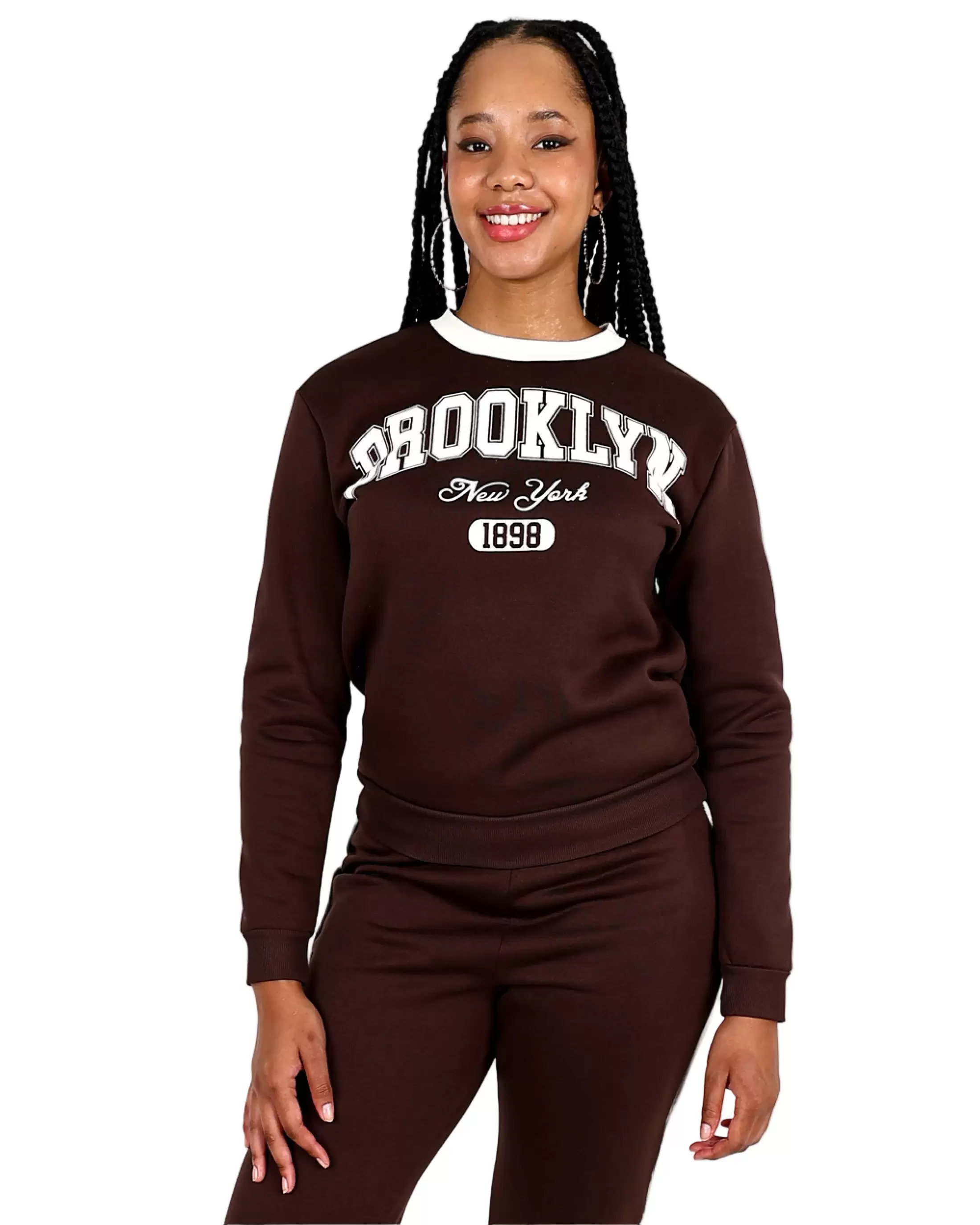 Chocolate Brooklyn Fleece Sweater