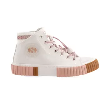 2676 Canvas Hi Top - White Pink Gum                            2676 Canvas Hi Top - White Pink Gum