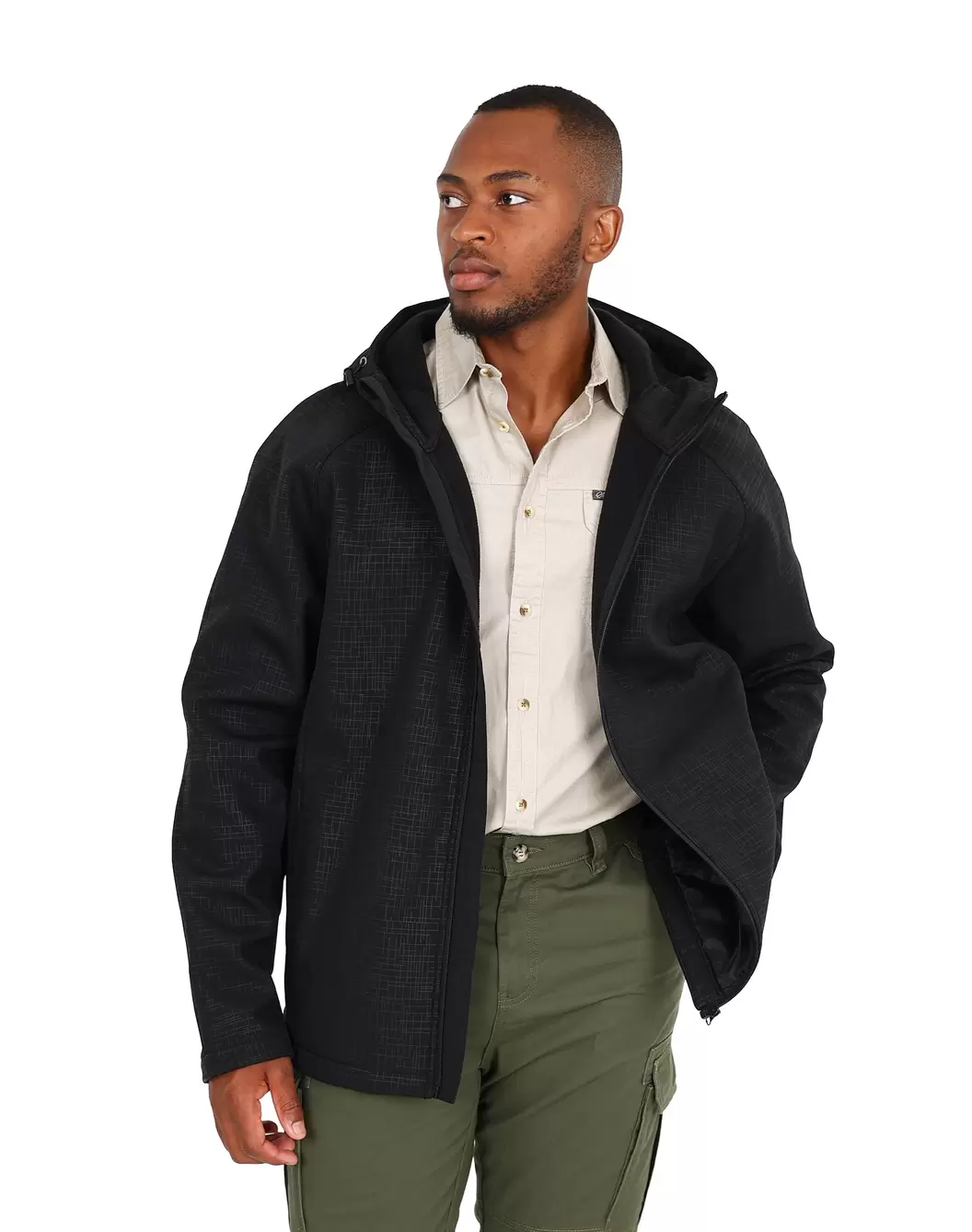 Okavango Black Softshell Hooded Jacket