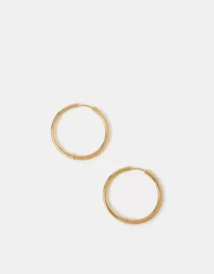 Diamanté Hoop Earrings Gold