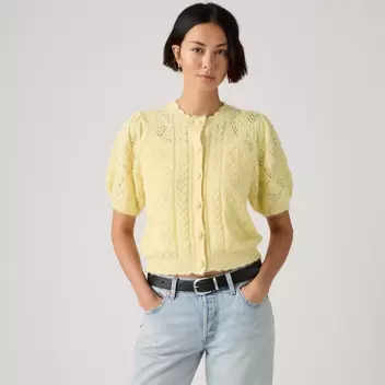 Levi's® Women's Pauline Pointelle Short-Sleeve Cardigan