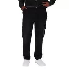 Playboy Western Pocket Cargo Pants Mens Black