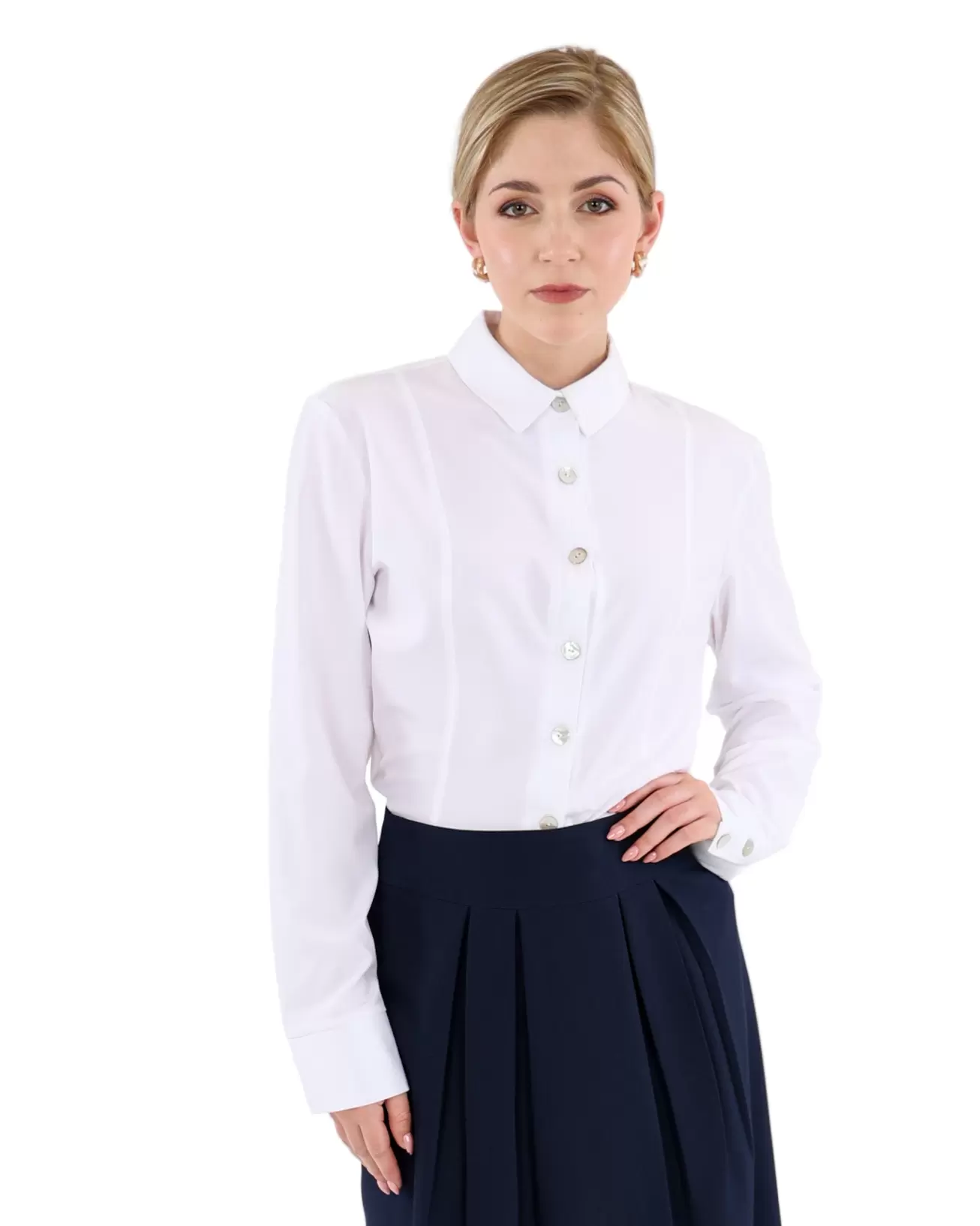 White Long Sleeve Soft-Touch Shirt