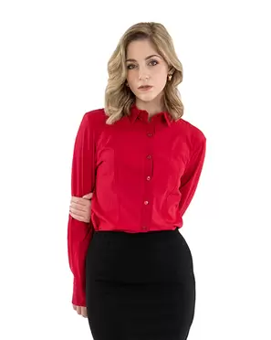 Red Long Sleeve Soft-Touch Shirt