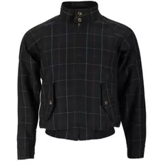 London Fog Harrington Checkered Jacket Mens Forest Green