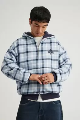 Half Half Zip Thru Hoodie