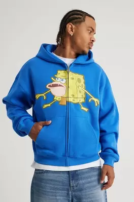 Spongebob Squarepants X Half Half Zip Through