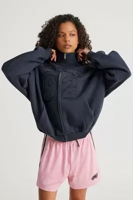 Open Gallery Funnel Neck Zip Through
