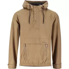 London Republic 1/4 Zip Front Pocket Jacket Mens Anorak Mocca