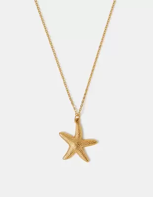 Stainless Steel Starfish Pendant Necklace