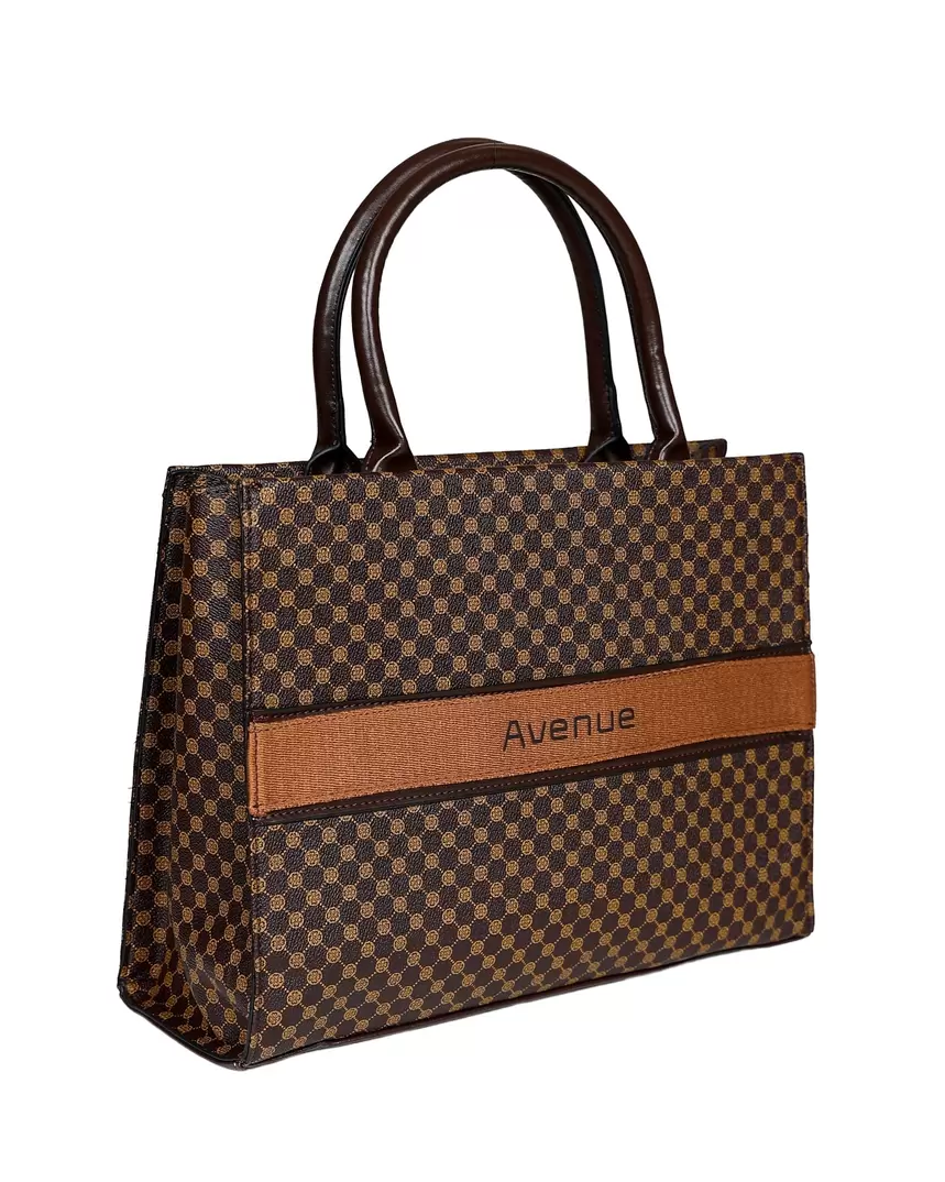 Brown Avenue Geometric Shopper Bag