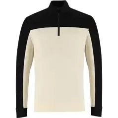 Nikos Colourblock Quarter Zip Sweat Top Mens Black