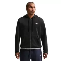 Nike Club Full Zip Fleece Hoodie Mens Black/White