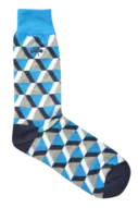 Kurt Geiger Scuba Blue Geo Design Socks