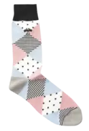 Kurt Geiger Pink/light Blue Argyle Socks