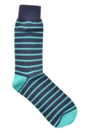 Kurt Geiger Turquoise Fine Stripe Socks