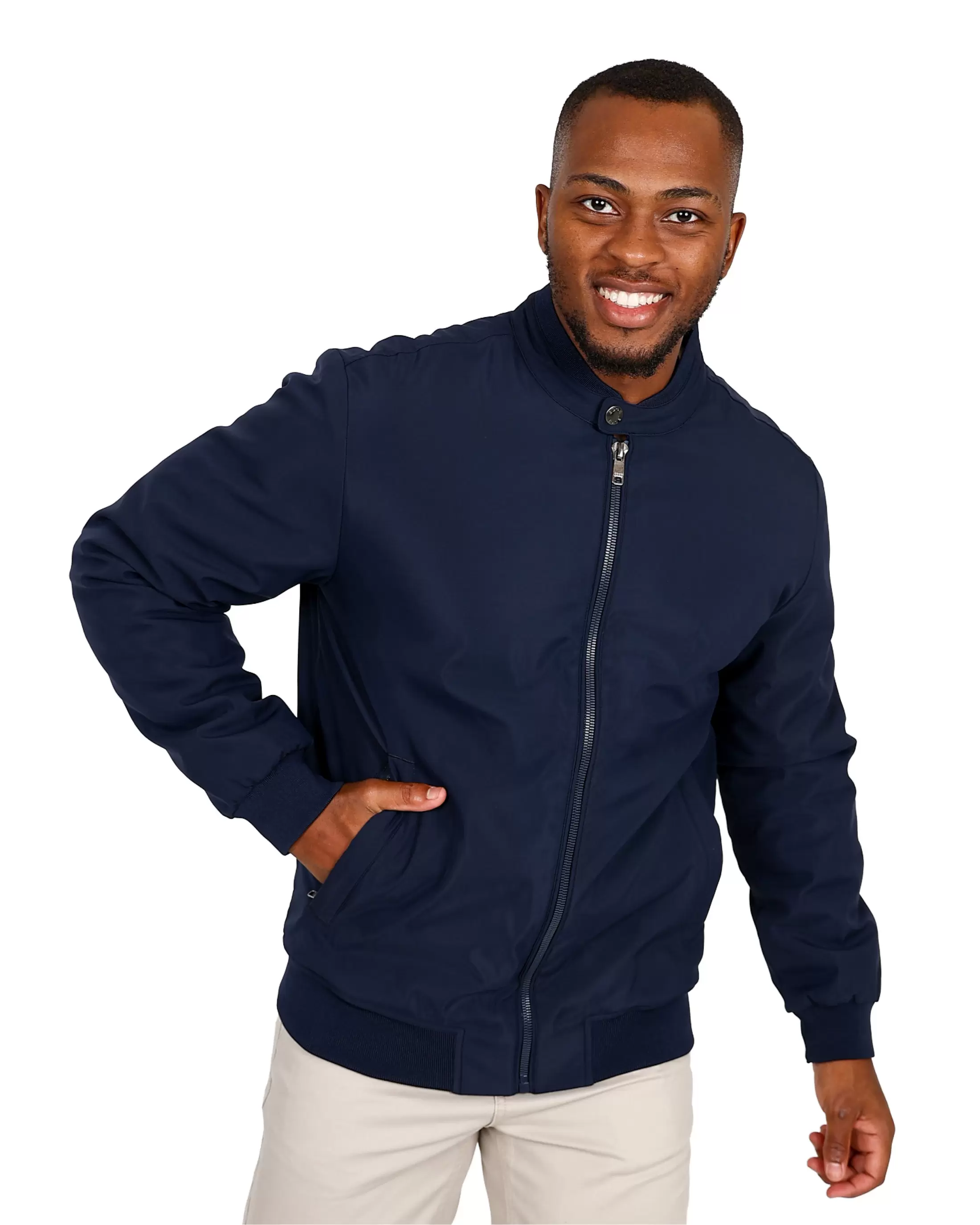 Navy Harrington Padded Jacket
